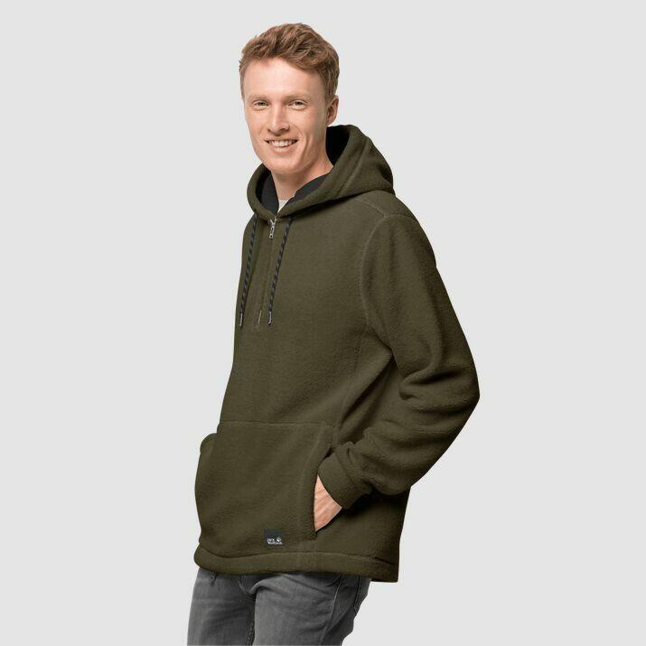 Sweat à capuche 1/2 zip Jack Wolfskin nature life