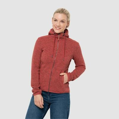 Jack wolfskin patan dames kapuzenjacke in koraalrood, m