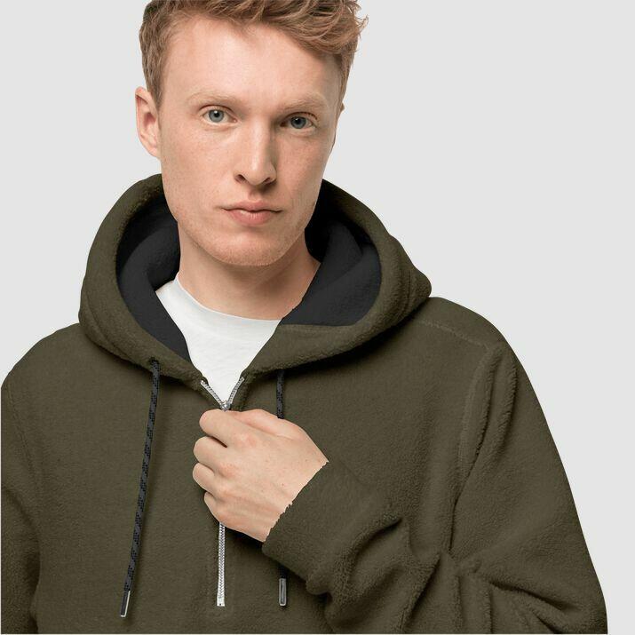 Felpa con cappuccio 1/2 zip Jack Wolfskin nature life 3/5