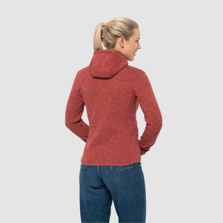 Veste à capuche Jack Wolfskin Patan W en Rouge Corail, Taille M 2/5