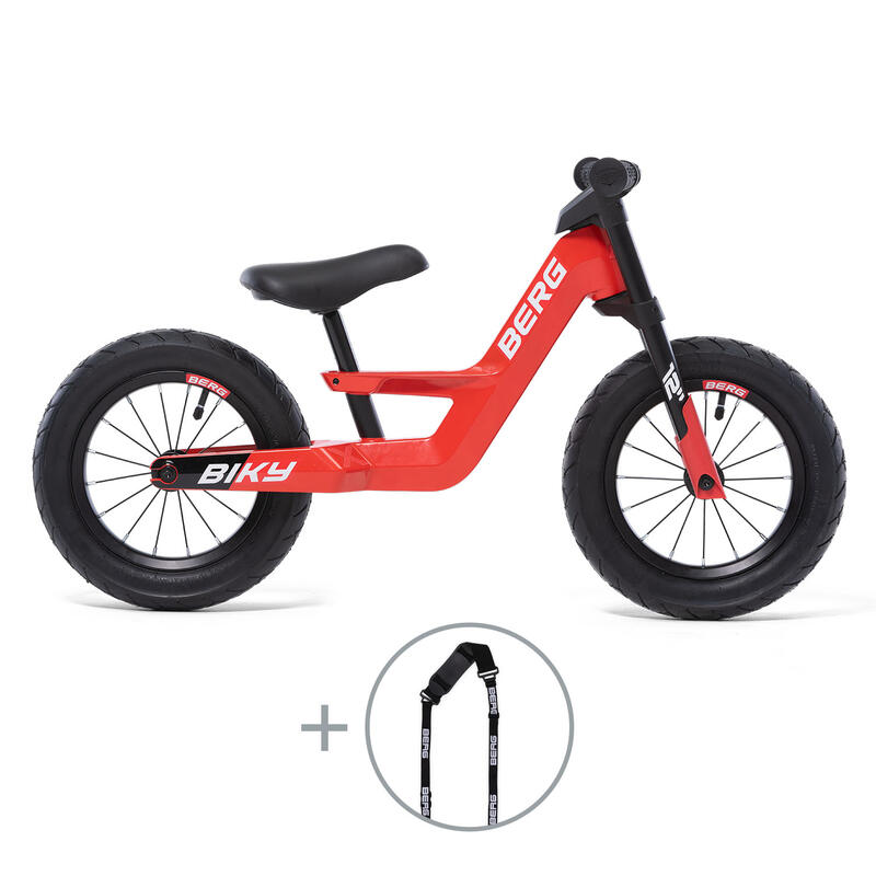 Vélo d'équilibre Biky City Rouge avec sangle de transport