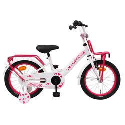 AMIGO Vélo fille Sweetheart 16 Pouces 22 cm Fille Frein à rétropédalage Blanc