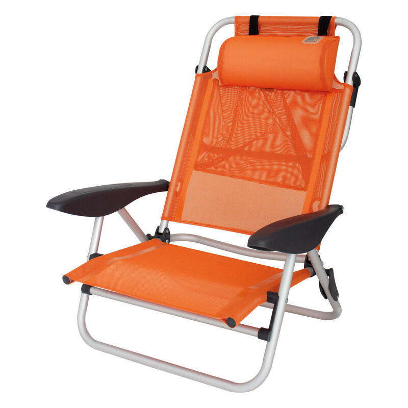 Eurotrail chaise de camping Mallorca 74 x 60 cm aluminium orange