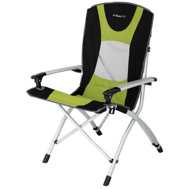 Eurotrail chaise de camping Lyon107 x 18 x 18 cm aluminium chaux / noir