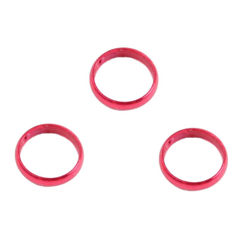 Bull's bagues d'arbre aluminium rouge épaisseur 2 mm 3 pièces