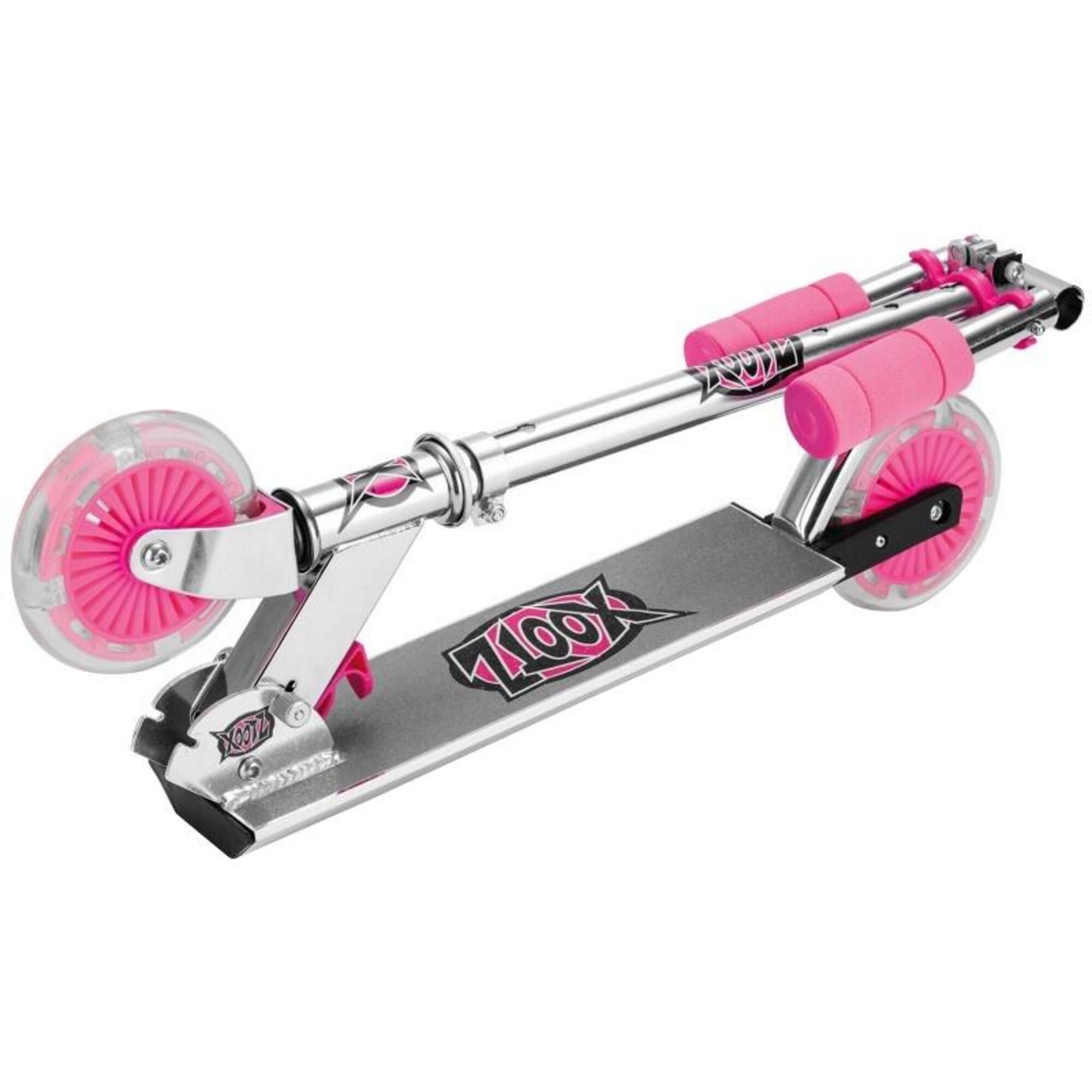 Xootz Trottinette cascadeuse pliante frein à pied filles rose