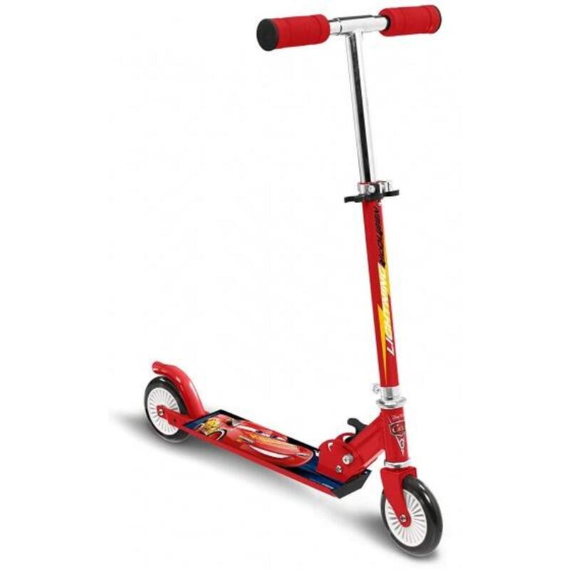 Disney Cars 2-wiel Kinderstep Opvouwbaar Voetrem Rood