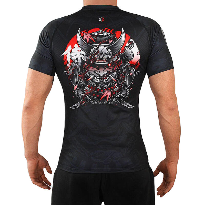 Rashguard do MMA męski Groundgame SAMURAI 2.0 z krótkim rękawem