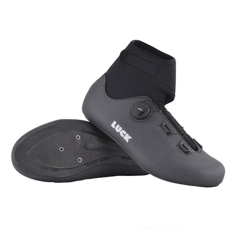 Zapatillas Ciclismo Carretera Invierno Luck Fly Negras