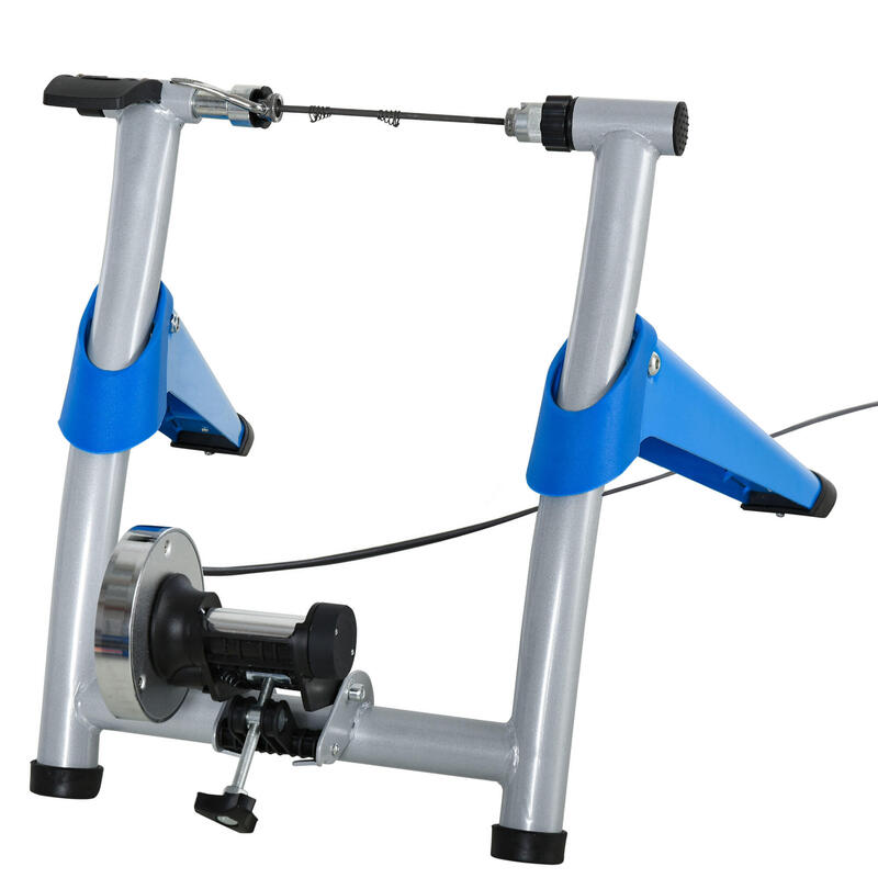 Entrenador de bicicleta HOMCOM azul 77x56x47,5 cm metal pp nylon