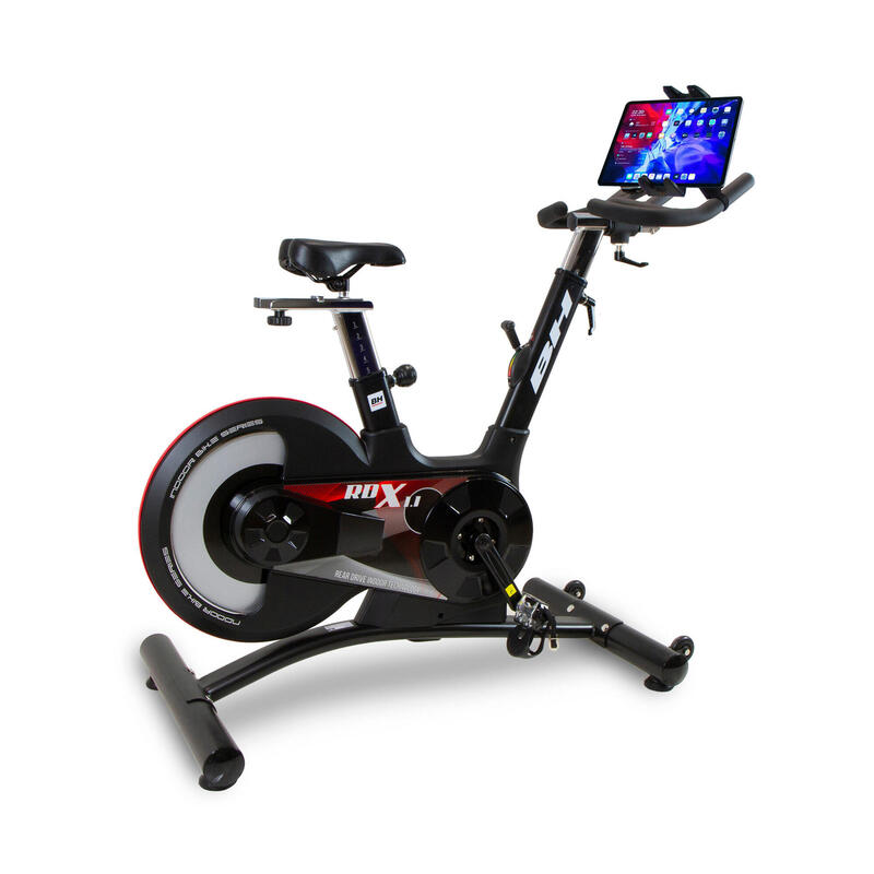 Bicicleta indoor RDX 1.1 + Soporte para smartphone/tablet. Uso intensivo