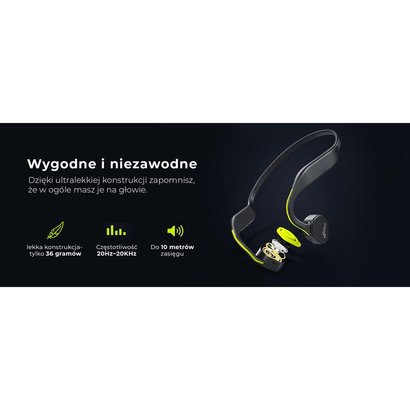 Słuchawki bezprzewodowe z technologią przewodnictwa kostnego Vidonn F1 - szare