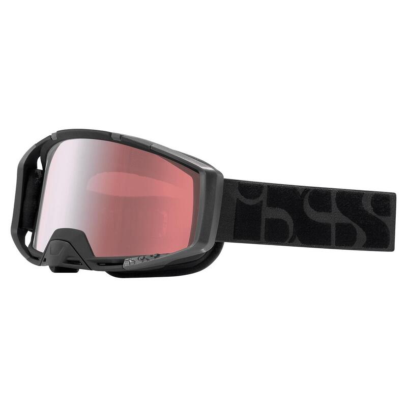 Trigger Goggle Spiegel (Laag Profiel) - Zwart/Spiegel Zacht Roze