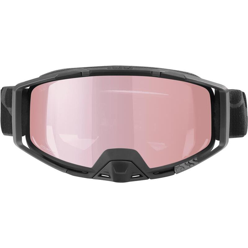 Trigger Goggle Spiegel (Laag Profiel) - Zwart/Spiegel Zacht Roze