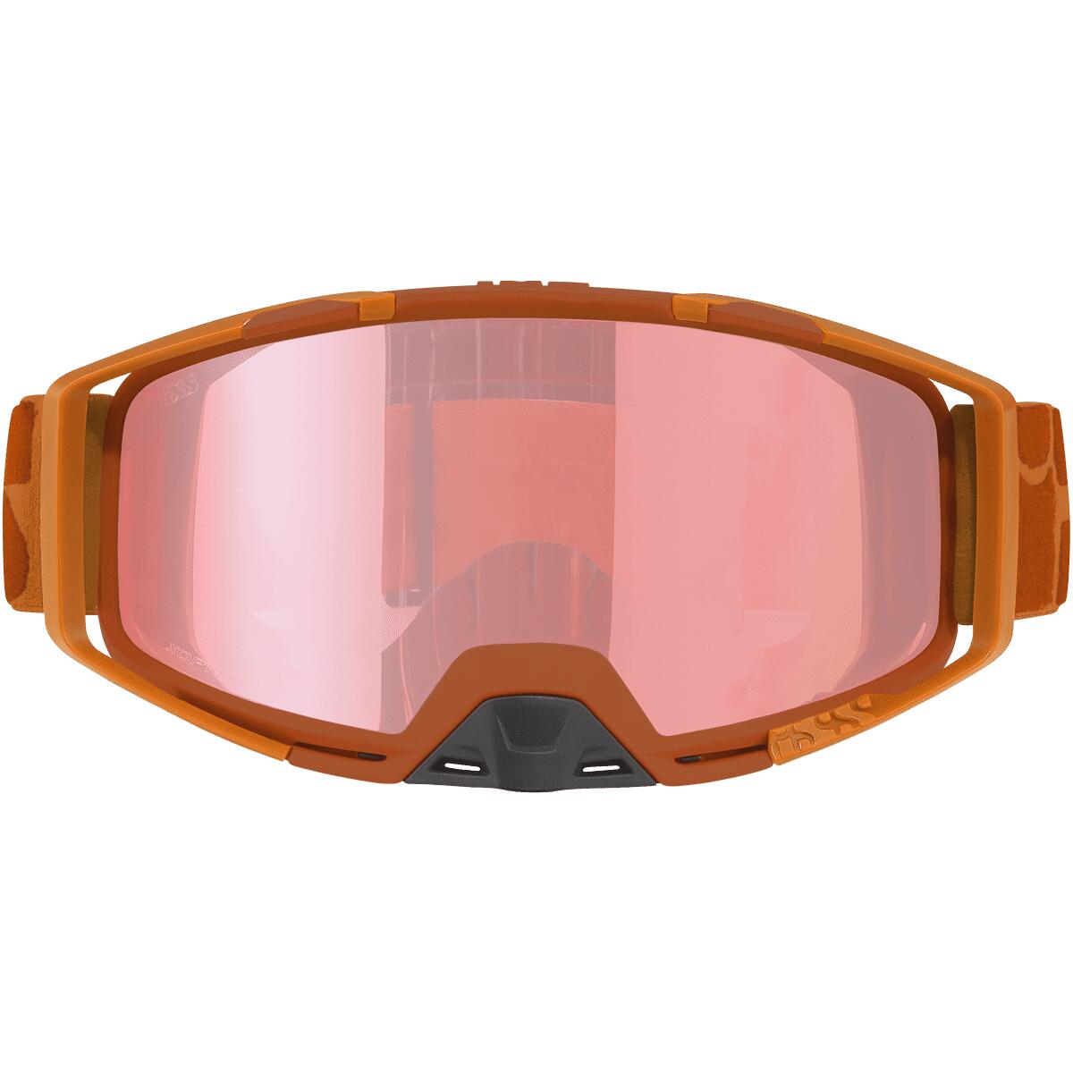 Trigger Goggle Mirror (Low Profile) - Orange brûlé/Mirror Soft Pink 3/4