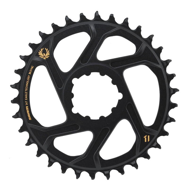 X-Sync 2 Eagle kettingblad - Direct Mount - 3 mm offset - zwart/goud