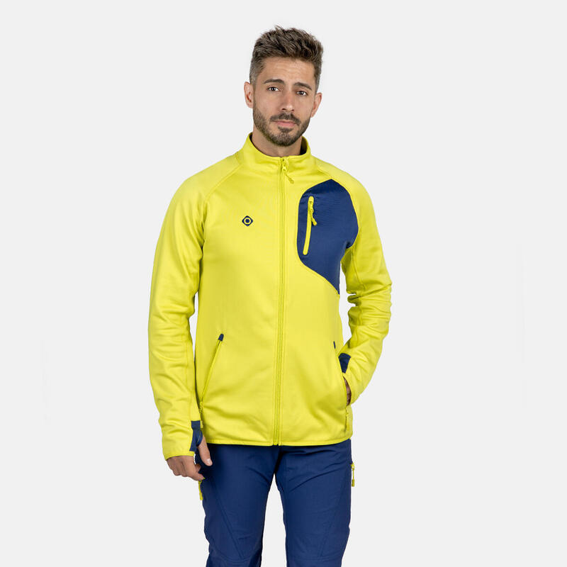 Izas Men's KANJUT Fleece zip-up jacket, stile sportivo e urbano, da uomo