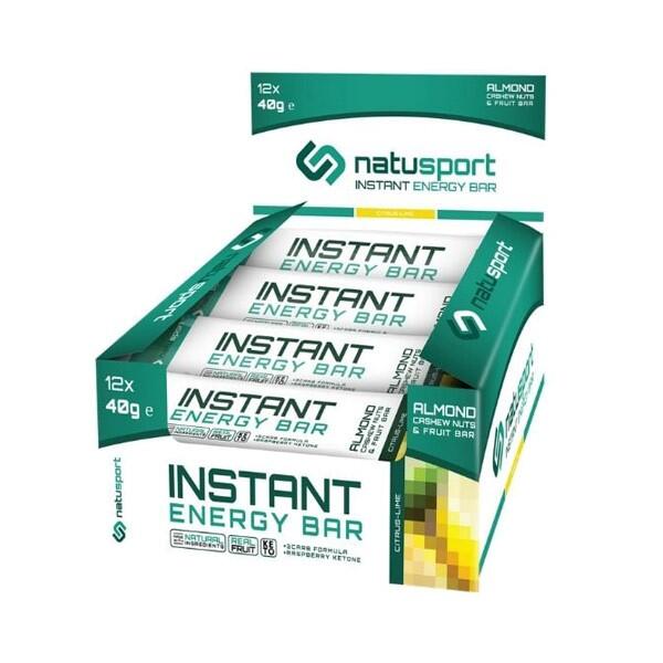 NATUSPORT Natusport Instant Energy Bar Citrus & Lime - 12 stuks