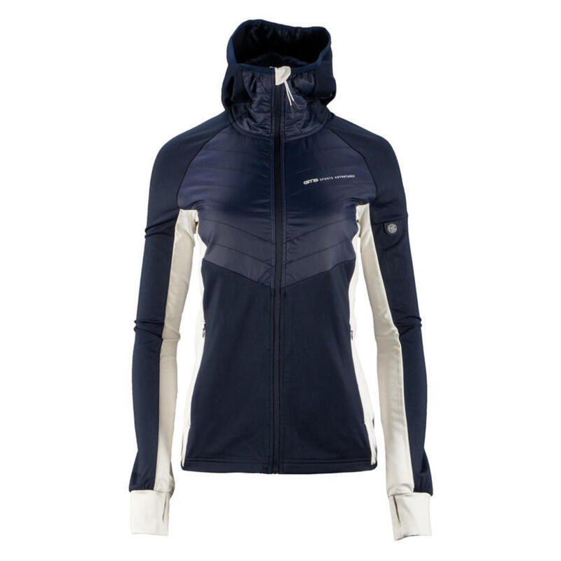Chaqueta Hibrida guateada GTS 402412L senderismo Azul Marino Mujer