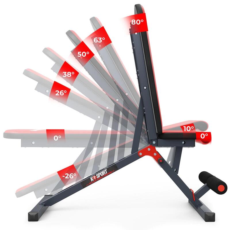 Panca dei pesi regolabile + leg curler + pieghevole