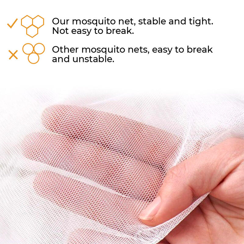 Luxury Bed Tent Mosquito Net - Pop Up - 200x90cm - Cream