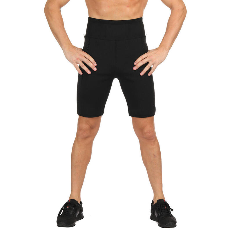 Pantaloni Fitness pentru slabit barbati, Negru, Neopren