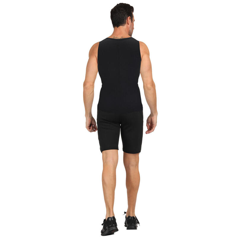 Costum Fitness pentru slabit barbati, Neopren, Negru