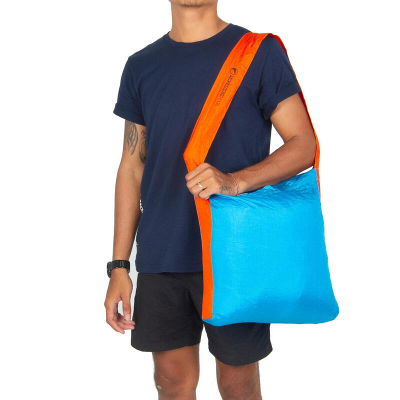 Eco Bag Small Aqua / Orange