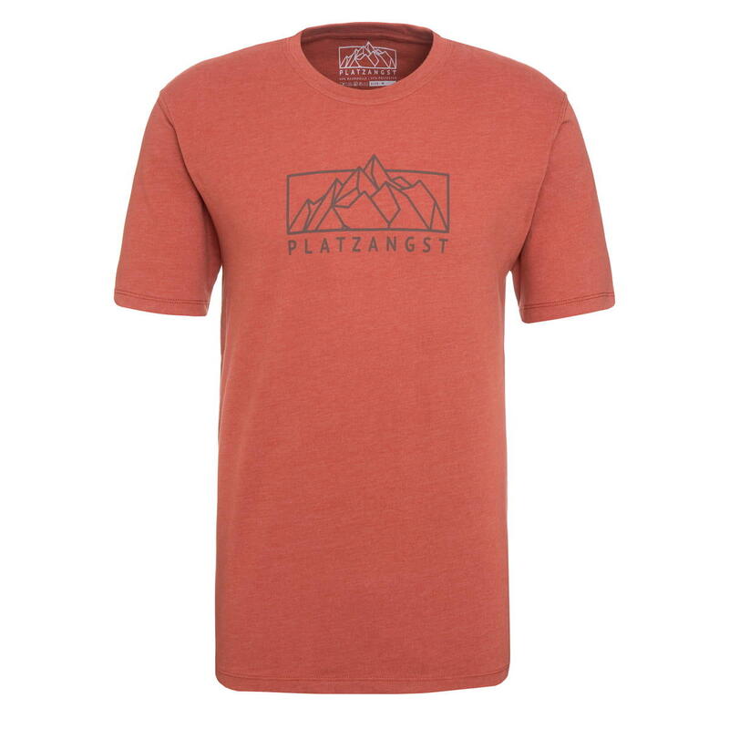 T-shirt avec logo de la montagne - Orange