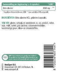 Beta Alanine - Aminozuren - NZVT Gecertificeerd - 120 capsules 3/3