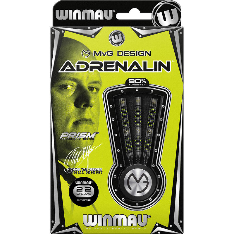 Dardos Winmau Michael Van Gerwen MvG Design Adrenalin 90% 22gr