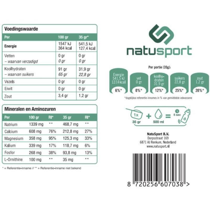 Natusport Isotonic Sportdrank Lemon Navulverpakking - 1 KG