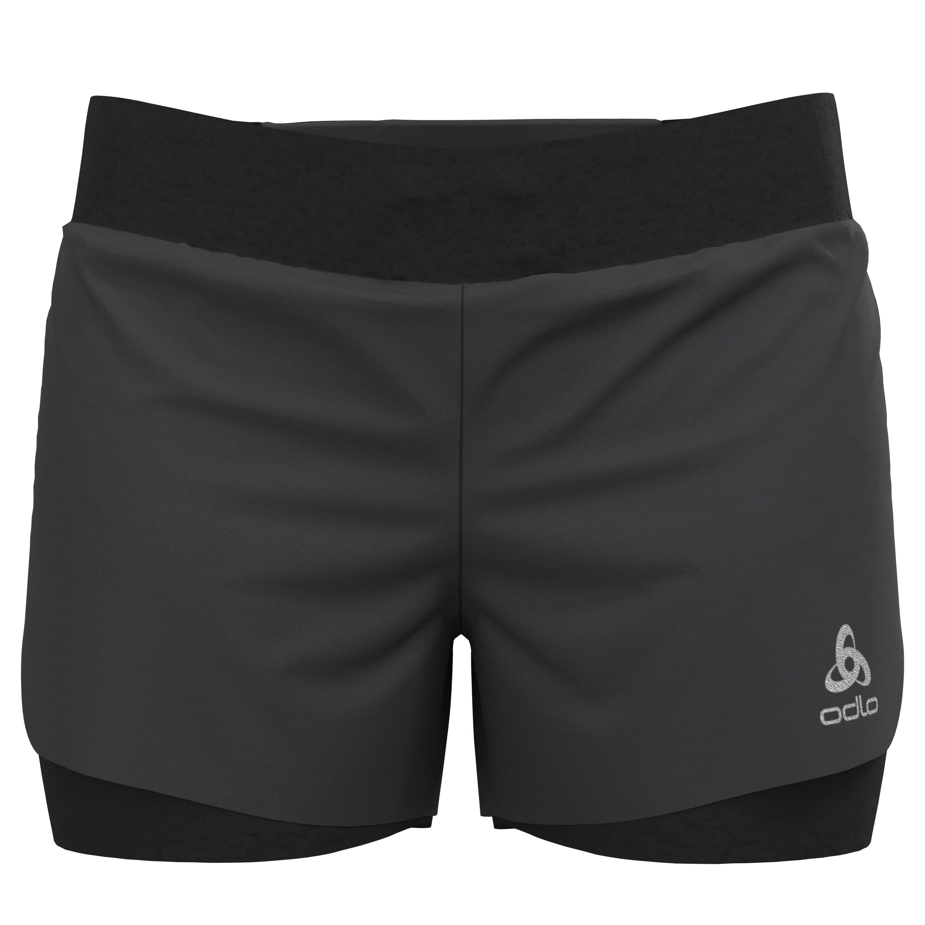 Pantaloncini Odlo Zeroweight 3in 2-in-1 Neri Donna 6/7