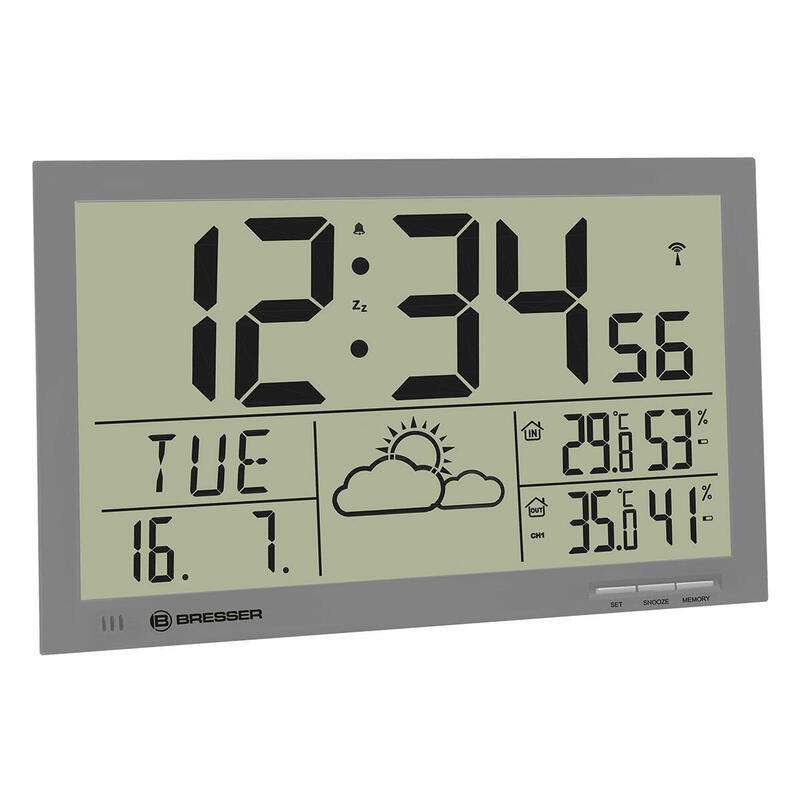 Reloj de pared meteorológico MyTime Jumbo LCD Bresser
