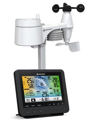 Station météo couleur BRESSER WIFI avec capteur extérieur 5-en-1