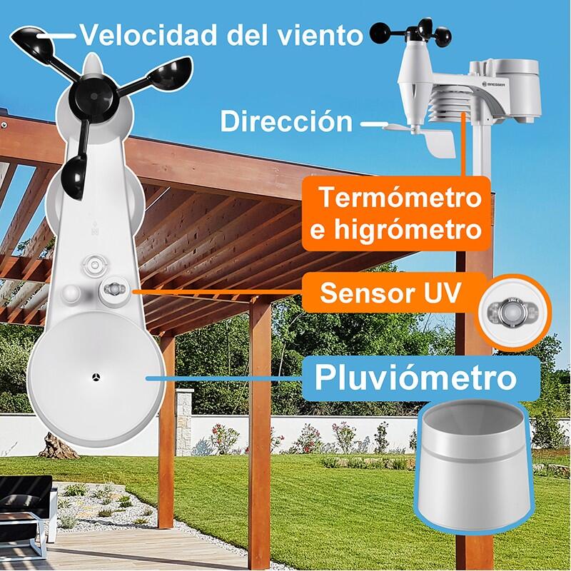 Estación meteorológica WiFi con sensor 7 en 1 ClearView Bressser 2/7