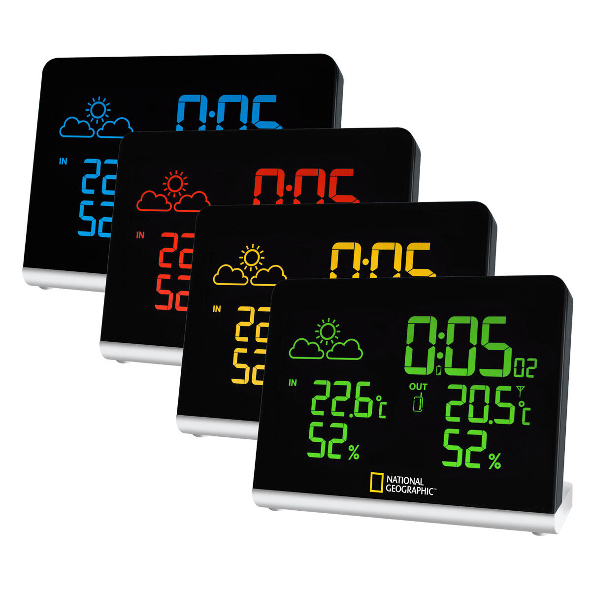 Bezprzewodowa stacja meteorologiczna National Geographic Multi Colour ze zmienny 2/7