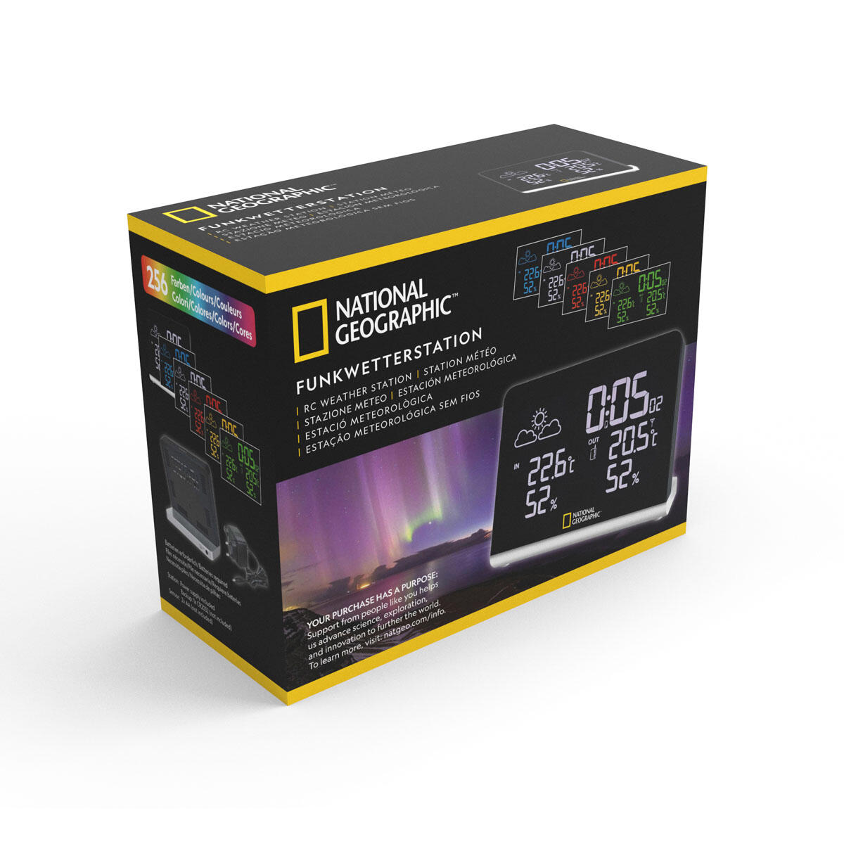 Bezprzewodowa stacja meteorologiczna National Geographic Multi Colour ze zmienny 3/7