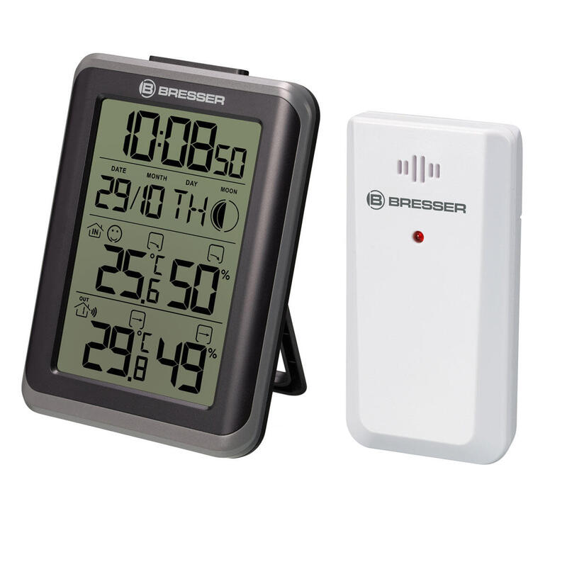 Reloj con termómetro y higrómetro MyClimate Bresser - negro