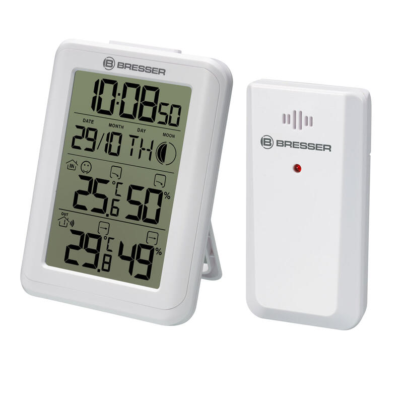 Reloj con termómetro y higrómetro MyClimate Bresser - blanco