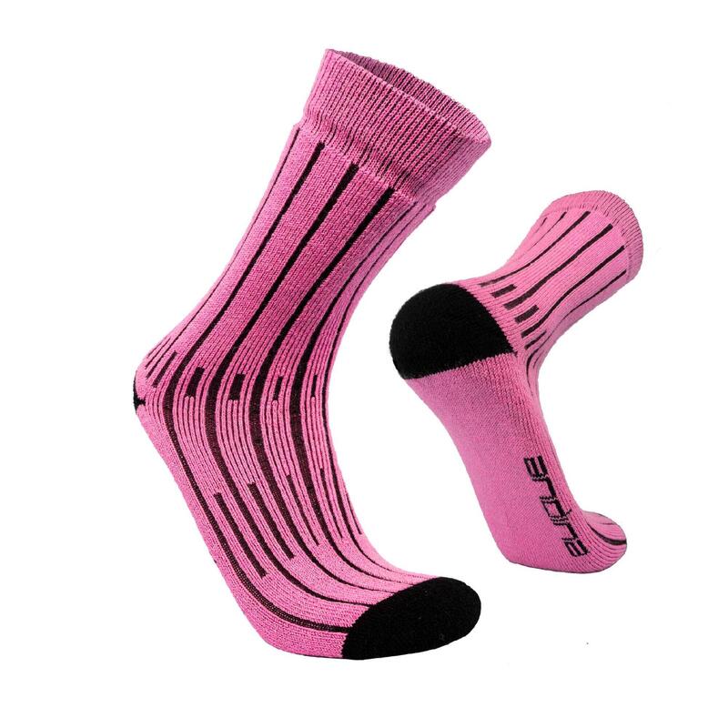  Calcetines de senderismo para mujer que absorben la humedad,  calcetines de senderismo de invierno para mujer, tallas 9-11, acolchados,  atléticos, calcetines deportivos para correr al aire libre, Naranja Rosa  Púrpura 