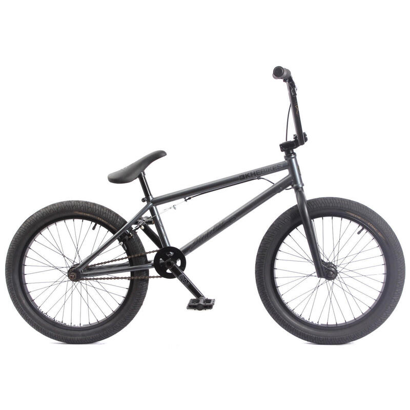 BMX fiets Strikedown Pro volwassen staal-grijs 9,7kg 20 inch KHEbikes