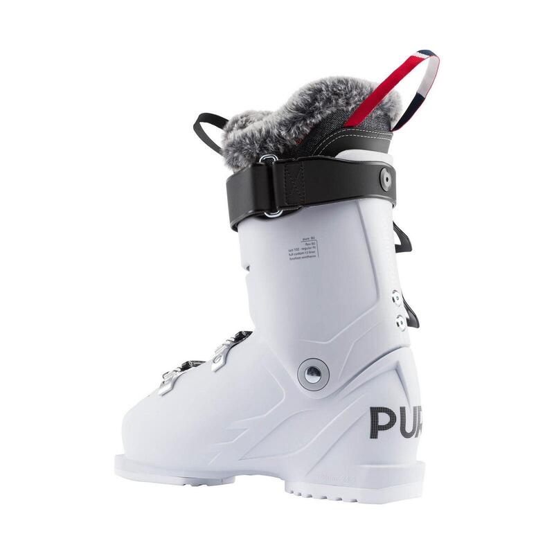 Botas de esquí Pure 80 - Blanco Gris Mujer