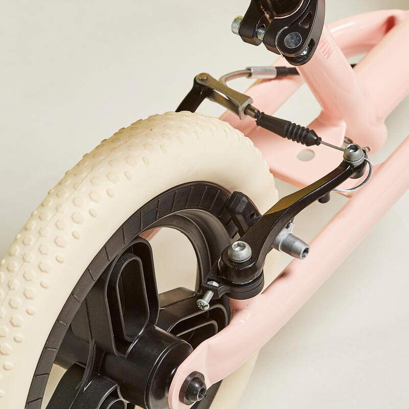 Tweedehands Loopfiets voor kinderen 10 inch Runride 500 ROZE/BEIGE