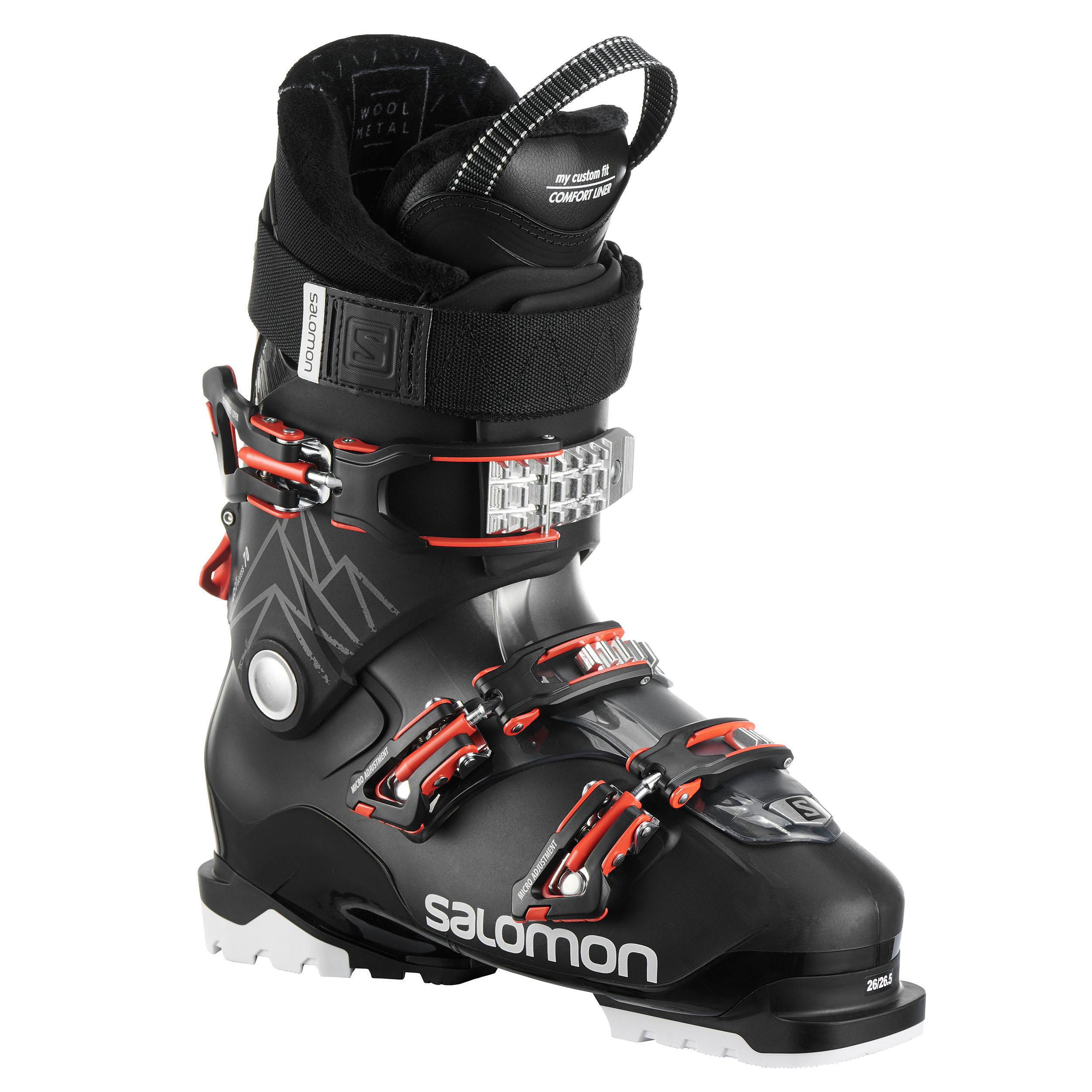 SALOMON REFURBISHED MENS SKI BOOT - 26-26.5cm - B GRADE