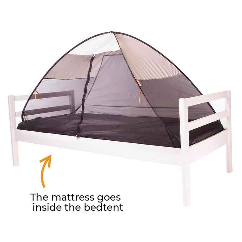 Zanzariera pop-up per tenda da letto di lusso - Oscurante - Crema