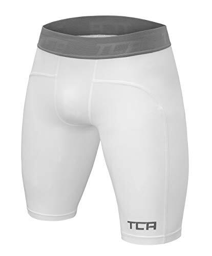 TCA Men's Performance Base Layer Compression Shorts - Pro White