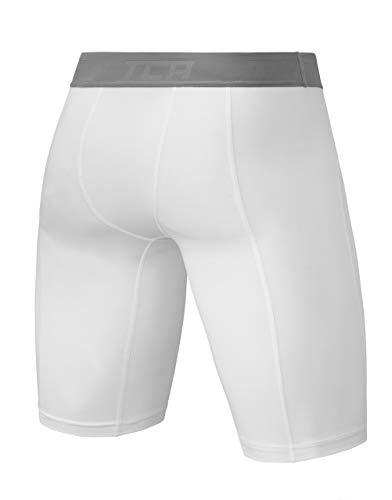 Men's Performance Base Layer Compression Shorts - Pro White 2/5