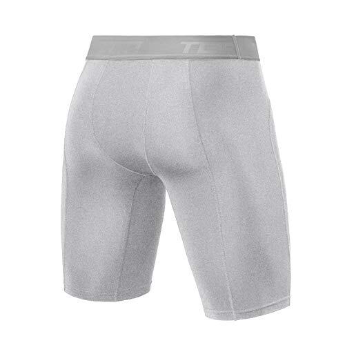 Men's Performance Base Layer Compression Shorts - Grey Marl 2/5