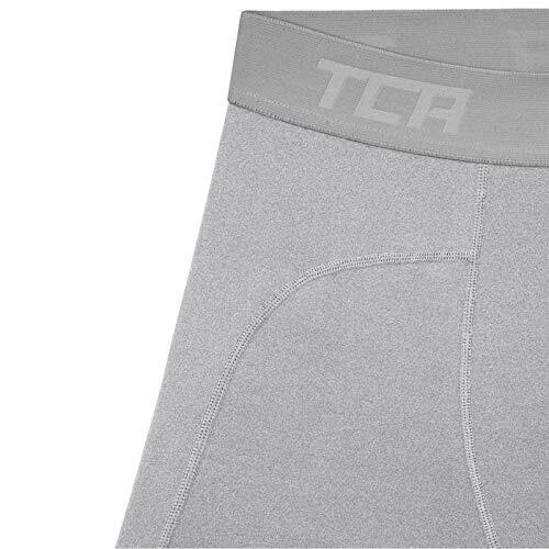 Men's Performance Base Layer Compression Shorts - Grey Marl 3/5